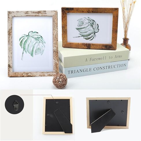 Rustic Picture Frames,10 Pack Collage Picture Frames,Gallery Wall Frame Set with Two 8x10, Four 5x7, Four 4x6, Farmhouse wood Photo Frames for living room Wall Gallery Decor or Desk, rustic white in Saudi Arabia