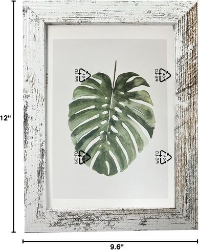 Rustic Picture Frames,10 Pack Collage Picture Frames,Gallery Wall Frame Set with Two 8x10, Four 5x7, Four 4x6, Farmhouse wood Photo Frames for living room Wall Gallery Decor or Desk, rustic white in Saudi Arabia