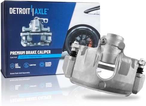 Detroit Axle - Front Right Brake Caliper for 2008 2009 2010 2011 Ford Focus [Casting # CFFME], Passenger Side Disc Brake Caliper with Bracket Replacement in Saudi Arabia