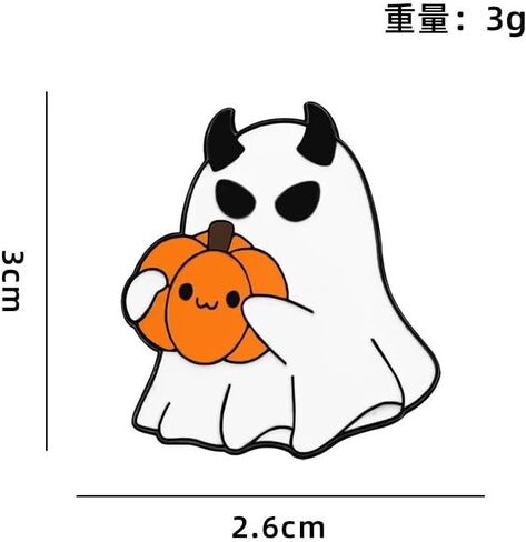 Halloween Ghost Bat Brooch For Women Cute Enamel Pins Funny Cartoon Lapel Pin Backpack Hat Halloween Party in Kuwait