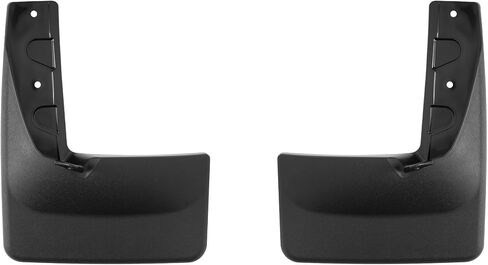 WeatherTech Custom No Drill Splash Guard MudFlaps for Toyota Tundra, Tundra Hybrid - Rear Pair (120154), Black in Saudi Arabia