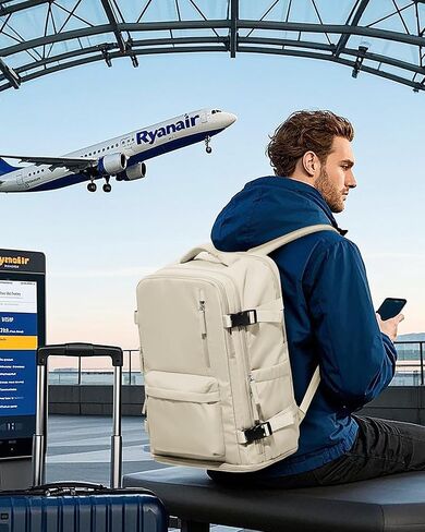 VGCUB Carry on Backpack,Large Travel Backpack for Women Men Airline Approved Gym Backpack Business Laptop Daypack,Black in Kuwait