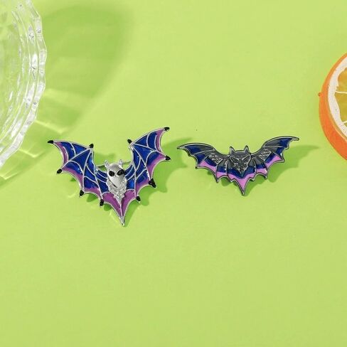 Halloween Ghost Bat Brooch For Women Cute Enamel Pins Funny Cartoon Lapel Pin Backpack Hat Halloween Party in Kuwait