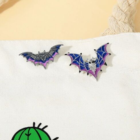 Halloween Ghost Bat Brooch For Women Cute Enamel Pins Funny Cartoon Lapel Pin Backpack Hat Halloween Party in Kuwait