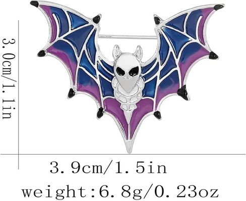 Halloween Ghost Bat Brooch For Women Cute Enamel Pins Funny Cartoon Lapel Pin Backpack Hat Halloween Party in Kuwait
