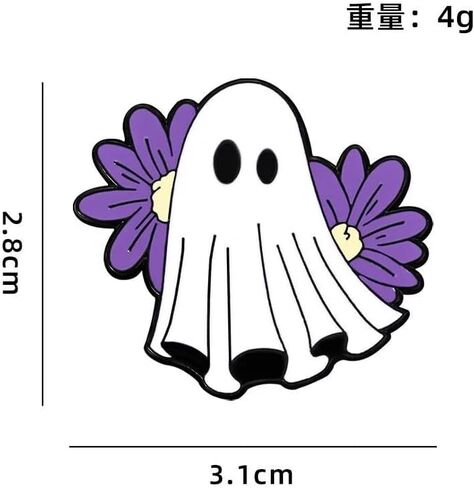 Halloween Ghost Bat Brooch For Women Cute Enamel Pins Funny Cartoon Lapel Pin Backpack Hat Halloween Party in Saudi Arabia