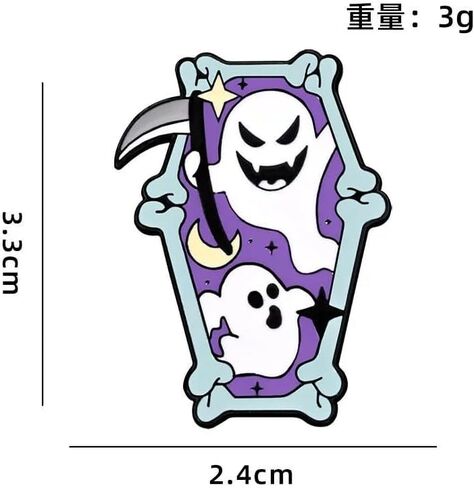Halloween Ghost Bat Brooch For Women Cute Enamel Pins Funny Cartoon Lapel Pin Backpack Hat Halloween Party in Saudi Arabia