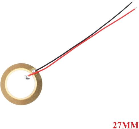 10pcs Piezoelectric Piezo Ceramic Wafer Plate Sounder Sensor Dia 12MM/15MM/18MM/20MM/27MM/35MM/50MM for Buzzer Loudspeaker(10pcs 27MM) in Saudi Arabia