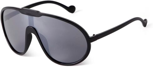 Trendy Oversized Sunglasses for Women Men Fashion Shield Big Aviator Sun Glasses UV400 Protection Goggles in Kuwait