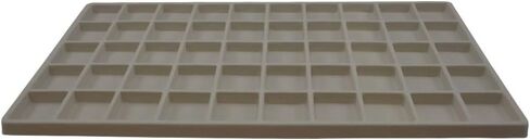 N'icePackaging - 50 فتحة (1 1/8 بوصة × 1 1/4 بوصة) إدراج صينية تخزين متجمعة - للمجوهرات وتنظيم البضائع - 14 1/8 بوصة × 7 5/8 بوصة × 1/2 بوصة in Kuwait