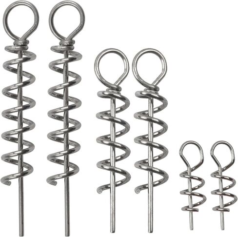 100PCS Spring Twist Lock Centering Pin Assorted Size 14MM 35MM 45MM Fishing Hook Fishing Baits Lure Rigs for Soft Lure Bait Worm Crank in Saudi Arabia