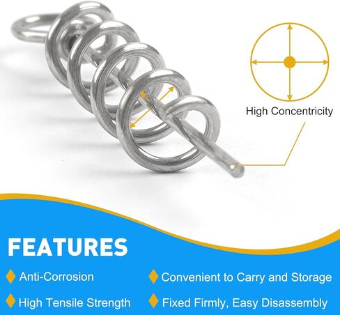 100PCS Spring Twist Lock Centering Pin Assorted Size 14MM 35MM 45MM Fishing Hook Fishing Baits Lure Rigs for Soft Lure Bait Worm Crank in Saudi Arabia