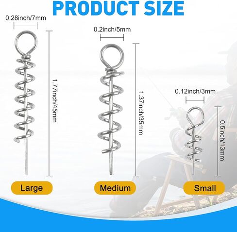 100PCS Spring Twist Lock Centering Pin Assorted Size 14MM 35MM 45MM Fishing Hook Fishing Baits Lure Rigs for Soft Lure Bait Worm Crank in Saudi Arabia