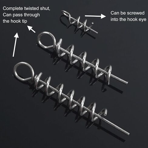 100PCS Spring Twist Lock Centering Pin Assorted Size 14MM 35MM 45MM Fishing Hook Fishing Baits Lure Rigs for Soft Lure Bait Worm Crank in Saudi Arabia