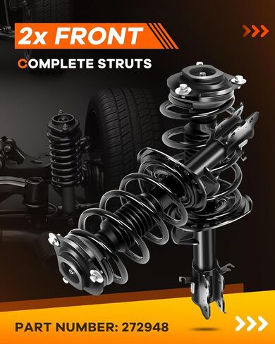 Front Strut Assembly for Nissan, OCPTY Complete Struts Spring Assembly Shocks Struts Fits 2013 for Nissan for Sentra FWD Quick Strut Automotive Replacement Shocks 272948 272947 - Set of 2 in Saudi Arabia