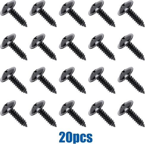 OAUTOO 20pcs Bumper Cover Fender Liner & Rocker Panel Molding Tapping Screw for Hyundai 12493-05207-E Accent Azera Genesis Santa Sonata Tucson fits Kia Rio Soul Sportage in Saudi Arabia