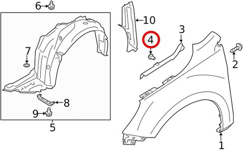 OAUTOO 20PCS Front Fender Liner Engine Cover Hood & Quarter Panel Push-Type Retainer Clip Compatible with Subaru 909140065 in Saudi Arabia