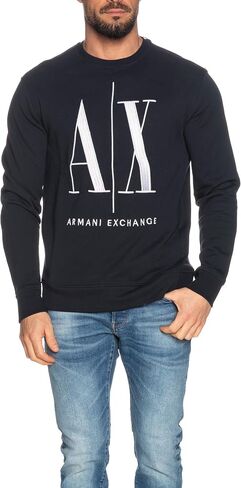 Armani Exchange mens Icon Embroidered Pullover Sweatshirt in Saudi Arabia