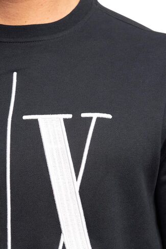 Armani Exchange mens Icon Embroidered Pullover Sweatshirt in Saudi Arabia