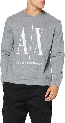 Armani Exchange mens Icon Embroidered Pullover Sweatshirt in Saudi Arabia