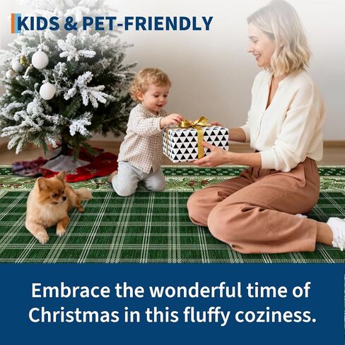 GarveeHome 2x6 Christmas Runner Rug for Hallway: Machine Washable Christmas Runner Rugs for Kitchen with Non-Slip Backing, Hallway Entryway Washable Mat, Soft Low Pile Non-Slip Bathroom Mat 2*6 ft Red in Saudi Arabia