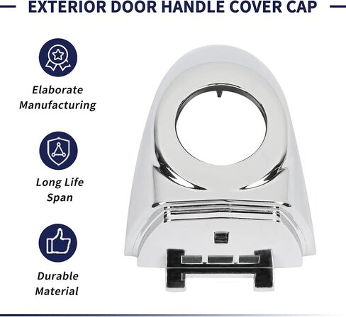 6AQ85SZ0AA,Front Left Driver Side Silver Exterior Door Handle Cap Compatible with Fiat 500X 2016 2017 2018 2019 2020 2021 Replace 735627135 Front Outer Door Handle Cap in Saudi Arabia