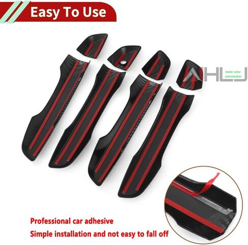 AJHLJ® 8Pcs for 10th Gen Civic Accessories Door Handle Cover Exterior Decoration Compatible with Honda Civic 2016~2021 (No Smart Holes Piano Black) in Kuwait