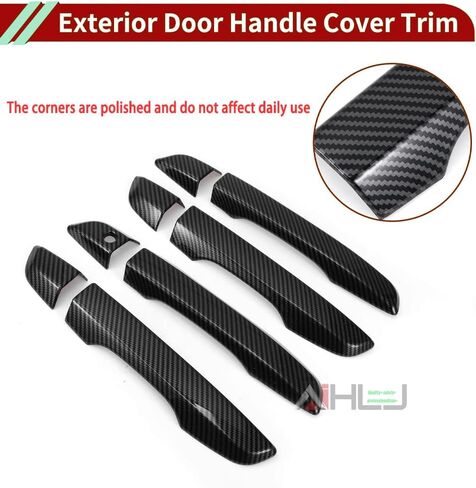 AJHLJ® 8Pcs for 10th Gen Civic Accessories Door Handle Cover Exterior Decoration Compatible with Honda Civic 2016~2021 (No Smart Holes Piano Black) in Kuwait