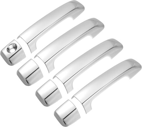 X AUTOHAUX 4pcs Chrome Plated ABS Exterior Side Door Handle Cover Trim for Toyota Tundra 2007-2020 Silver Tone Outer Door Handle Cover Decoration in Saudi Arabia