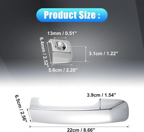 X AUTOHAUX 4pcs Chrome Plated ABS Exterior Side Door Handle Cover Trim for Toyota Tundra 2007-2020 Silver Tone Outer Door Handle Cover Decoration in Saudi Arabia