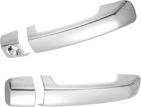 X AUTOHAUX 4pcs Chrome Plated ABS Exterior Side Door Handle Cover Trim for Toyota Tundra 2007-2020 Silver Tone Outer Door Handle Cover Decoration in Saudi Arabia