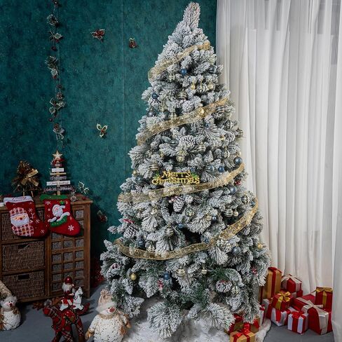 100Pcs Christmas Balls Ornaments Set, Shatterproof Christmas Decorations with Hand-held Gift Package for Xmas Tree/Holiday/Wedding/Holiday/Party Decor (Blue & Gold) in Kuwait
