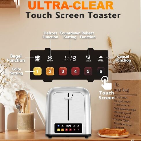 محمصة خبز 4 شرائح، محمصة خبز كلاسيكية من الفولاذ المقاوم للصدأ مع 7 إعدادات للظل، أفضل محمصة خبز للوافل، 4 شرائح محمصة خبز واسعة مع 3 أوضاع، الخبز والمزيد من أفران محمصة Lainsten T-527 (أسود-527) in Kuwait