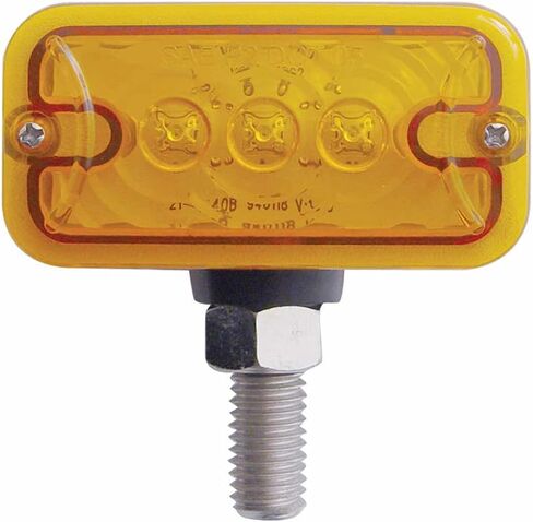 مصباح United Pacific 3 LED T Mount مزدوج الوجه بدون إطار - كهرماني وأحمر LED/كهرماني وعدسة حمراء، 38840 in Saudi Arabia