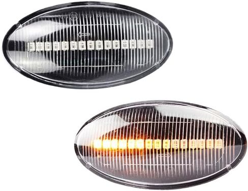 AJHLJ® 2Pcs LED Side Marker Light Turn Signal Lamp Compatible with Suzuki Grand Vitara Vtarai Jimny Swift SX4 S-Cross APV Arena XL7 Alto Fiat Sedici Fender Light (Black) in Kuwait