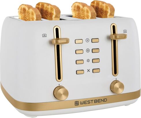 West Bend Timeless 4-Slice Toaster, White Gold in Saudi Arabia