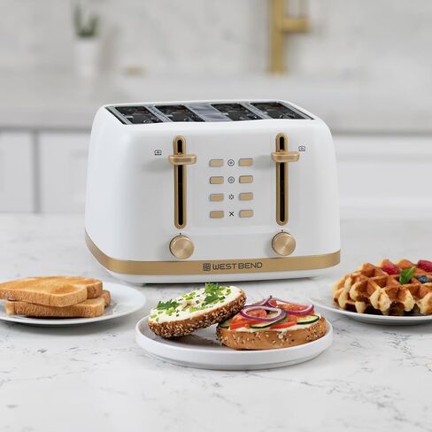 West Bend Timeless 4-Slice Toaster, White Gold in Saudi Arabia