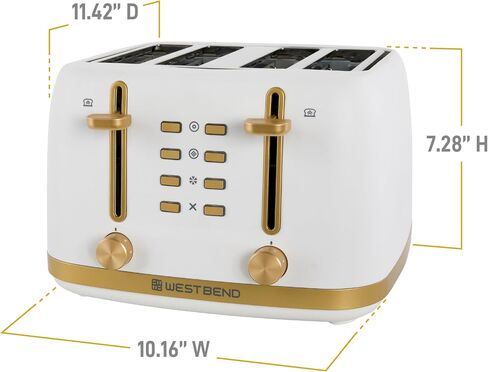 West Bend Timeless 4-Slice Toaster, White Gold in Saudi Arabia