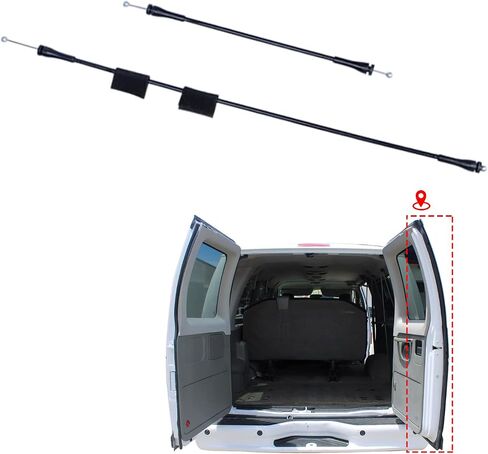 كابلات المزلاج العلوي للباب الخلفي متوافقة مع Ford F150 1997-2003 Heritage F150 2004 F250 1997-1999 طقم إصلاح كابلات المزلاج العلوي للباب الخلفي الأيسر والأيمن 32.2 بوصة in Saudi Arabia