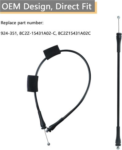كابلات المزلاج العلوي للباب الخلفي متوافقة مع Ford F150 1997-2003 Heritage F150 2004 F250 1997-1999 طقم إصلاح كابلات المزلاج العلوي للباب الخلفي الأيسر والأيمن 32.2 بوصة in Saudi Arabia
