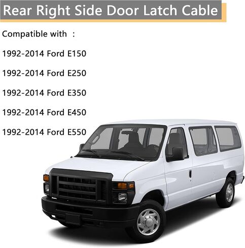 كابلات المزلاج العلوي للباب الخلفي متوافقة مع Ford F150 1997-2003 Heritage F150 2004 F250 1997-1999 طقم إصلاح كابلات المزلاج العلوي للباب الخلفي الأيسر والأيمن 32.2 بوصة in Saudi Arabia