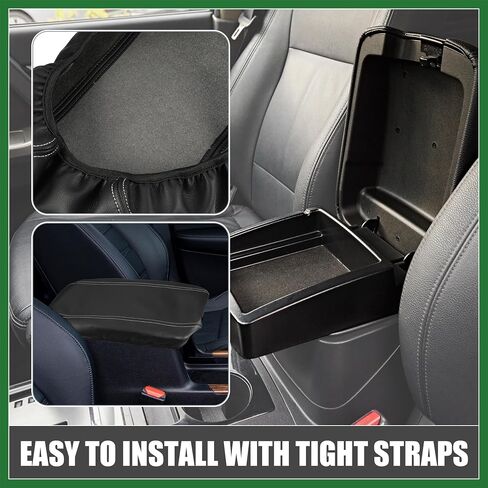 Motoforti Car Center Console Seat Armrest Cover Interior Protective Lid Storage Covers Trim for Toyota Venza 2021-2023 Black Gray Long-lasting in Saudi Arabia