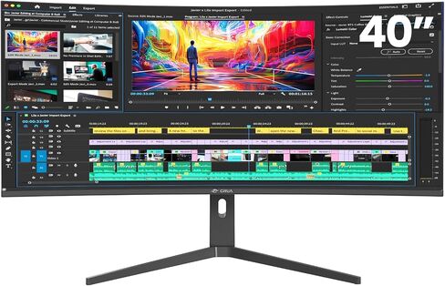 CRUA 24 Inch 144hz/180hz Curved Gaming Monitor, FHD 1080P Frameless Computer Monitors, Support AMD freesync Low Motion Blur, Eye Care, DP, HDMI, Compatible Wall Mountable Installs-Black in Saudi Arabia