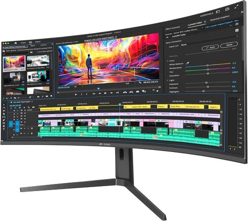 CRUA 24 Inch 144hz/180hz Curved Gaming Monitor, FHD 1080P Frameless Computer Monitors, Support AMD freesync Low Motion Blur, Eye Care, DP, HDMI, Compatible Wall Mountable Installs-Black in Saudi Arabia