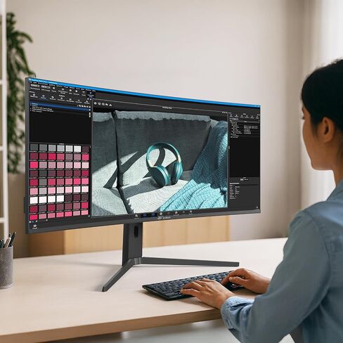 CRUA 24 Inch 144hz/180hz Curved Gaming Monitor, FHD 1080P Frameless Computer Monitors, Support AMD freesync Low Motion Blur, Eye Care, DP, HDMI, Compatible Wall Mountable Installs-Black in Saudi Arabia