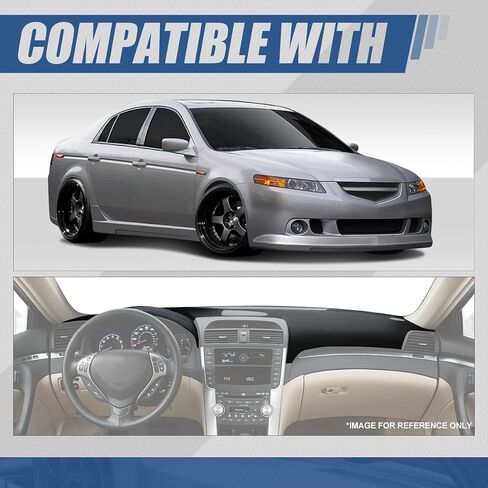 Auto Dynasty - غطاء غطاء لوحة القيادة الأمامي المصبوب ABS متوافق مع Acura TL 2004-2008، أسود مزخرف in Saudi Arabia