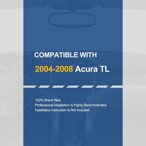 Auto Dynasty - غطاء غطاء لوحة القيادة الأمامي المصبوب ABS متوافق مع Acura TL 2004-2008، أسود مزخرف in Saudi Arabia