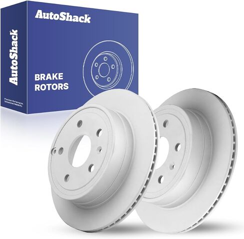 دوارات الفرامل الخلفية المحفورة والمشقوقة من AutoShack | بديل لسيارة شيفروليه إكوينوكس 2010-2017 جي إم سي تيرين 2.4L 3.0L 3.6L V6 AWD FWD | فضة مطلية بالزنك | مجموعة 2 جهاز كمبيوتر | سيلفر شيلد برو in Saudi Arabia