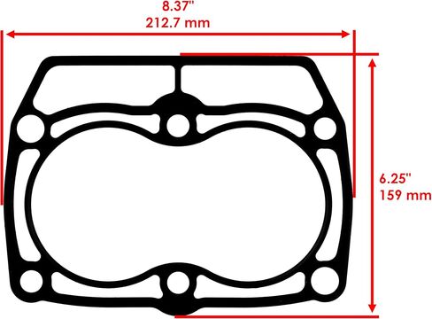 Caltric Cylinder Head and Base Gasket Compatible with Polaris Sportsman 700 EFI 2004 2005 2006 2007 in Saudi Arabia