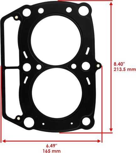 Caltric Cylinder Head and Base Gasket Compatible with Polaris Sportsman 700 EFI 2004 2005 2006 2007 in Saudi Arabia